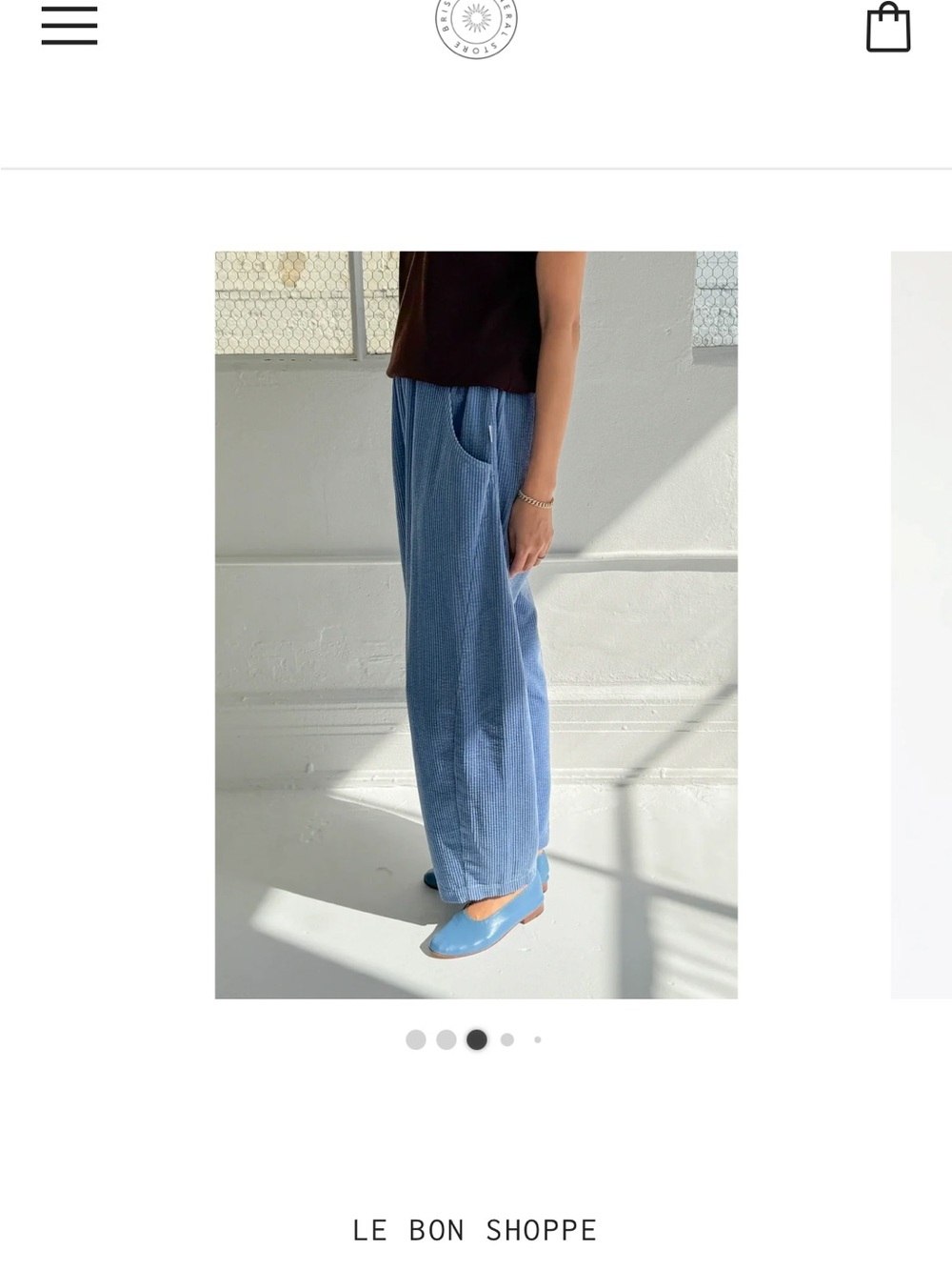 Le Bon Shoppe Relaxed Blue Wide-Leg Joggers